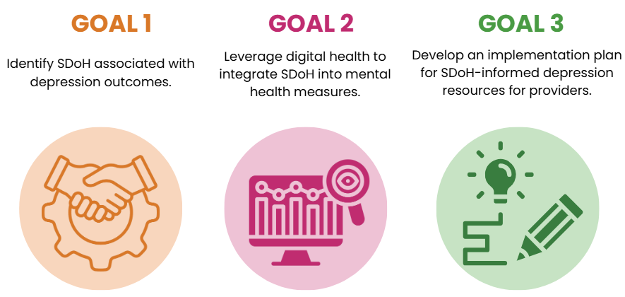 This graphic describes the project goals.